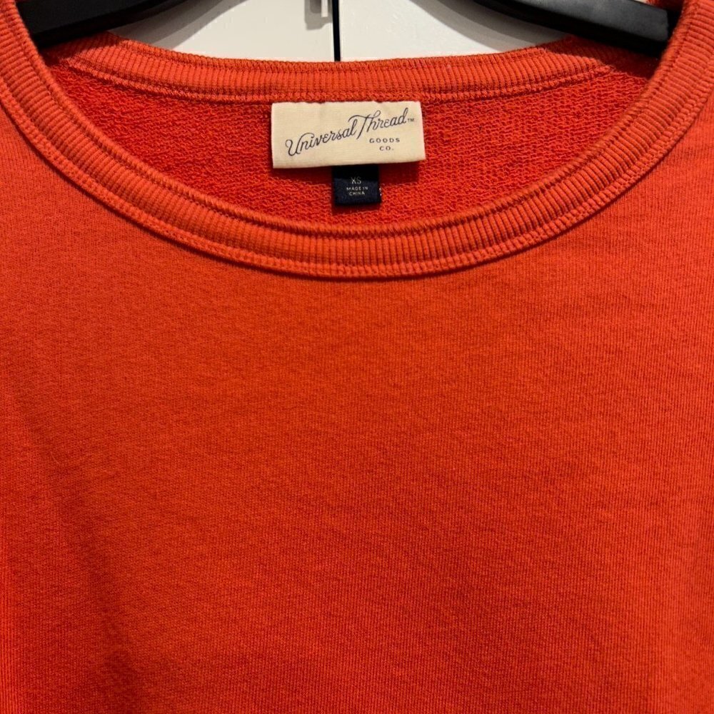 Universal Thread Coral Orange Puff Sleeve Sweater Women’s Size XS - Picture 3 of 5